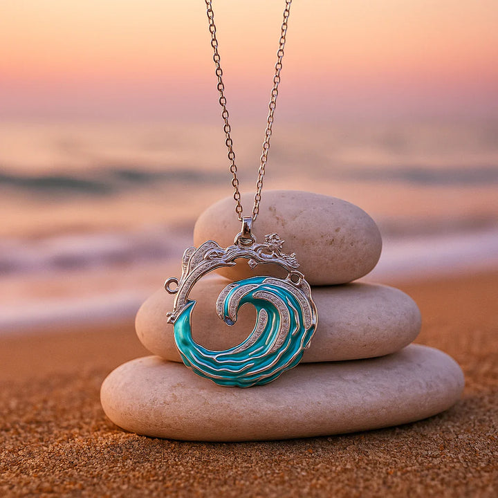 Sparkling Ocean Wave Necklace