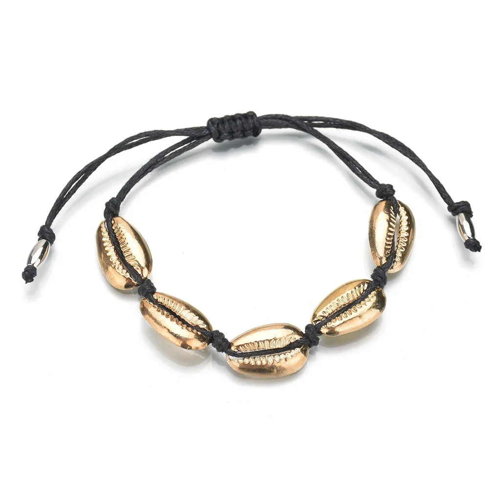 Seashell Charm String Bracelet