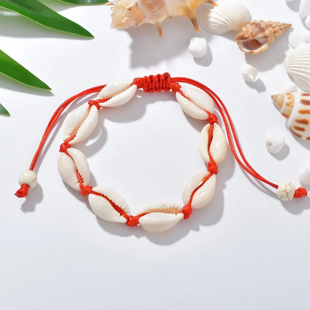 Seashell Charm String Bracelet