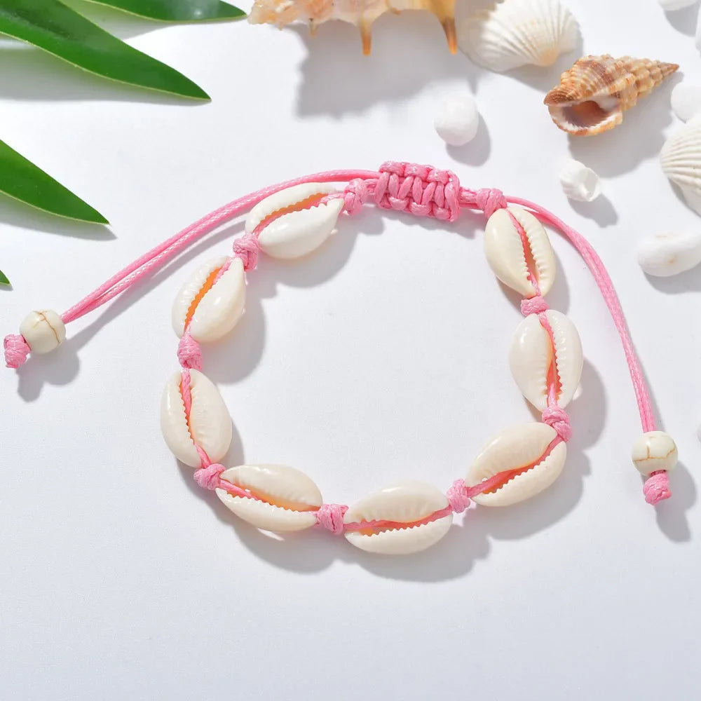 Seashell Charm String Bracelet