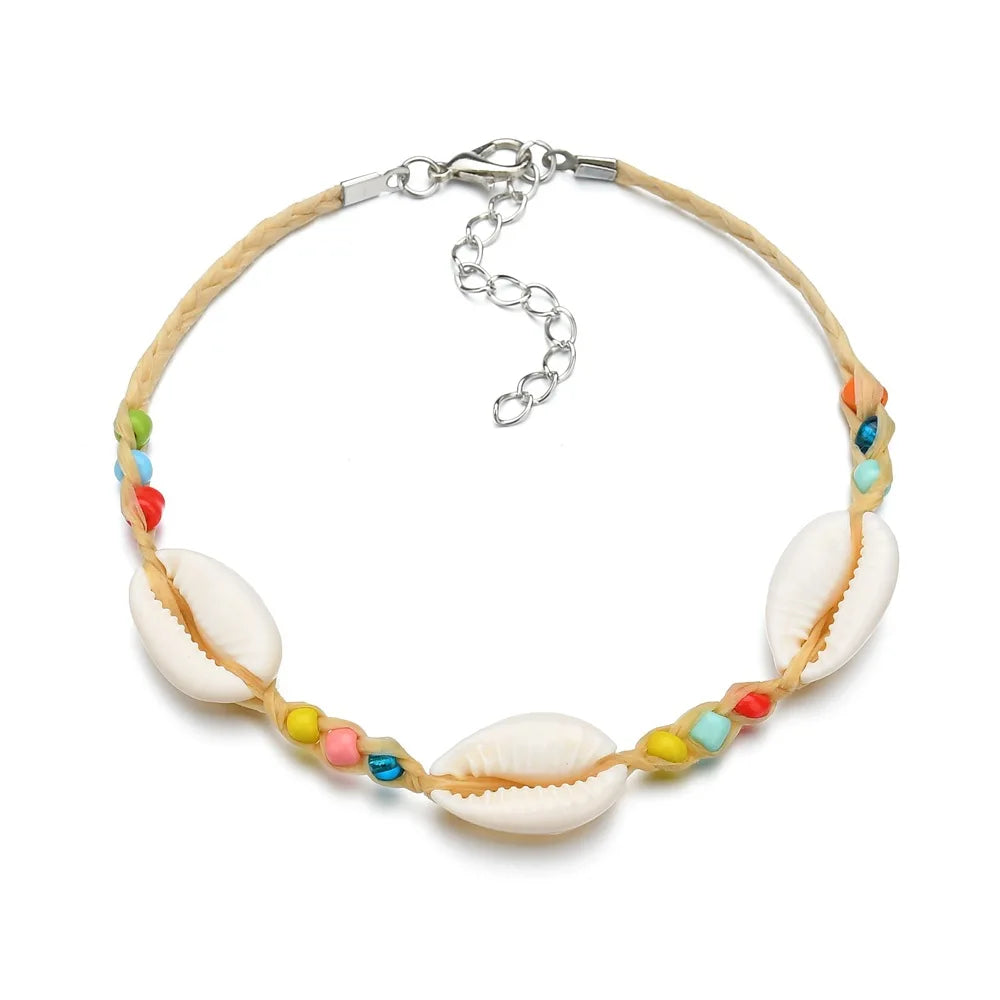 Seashell Charm String Bracelet