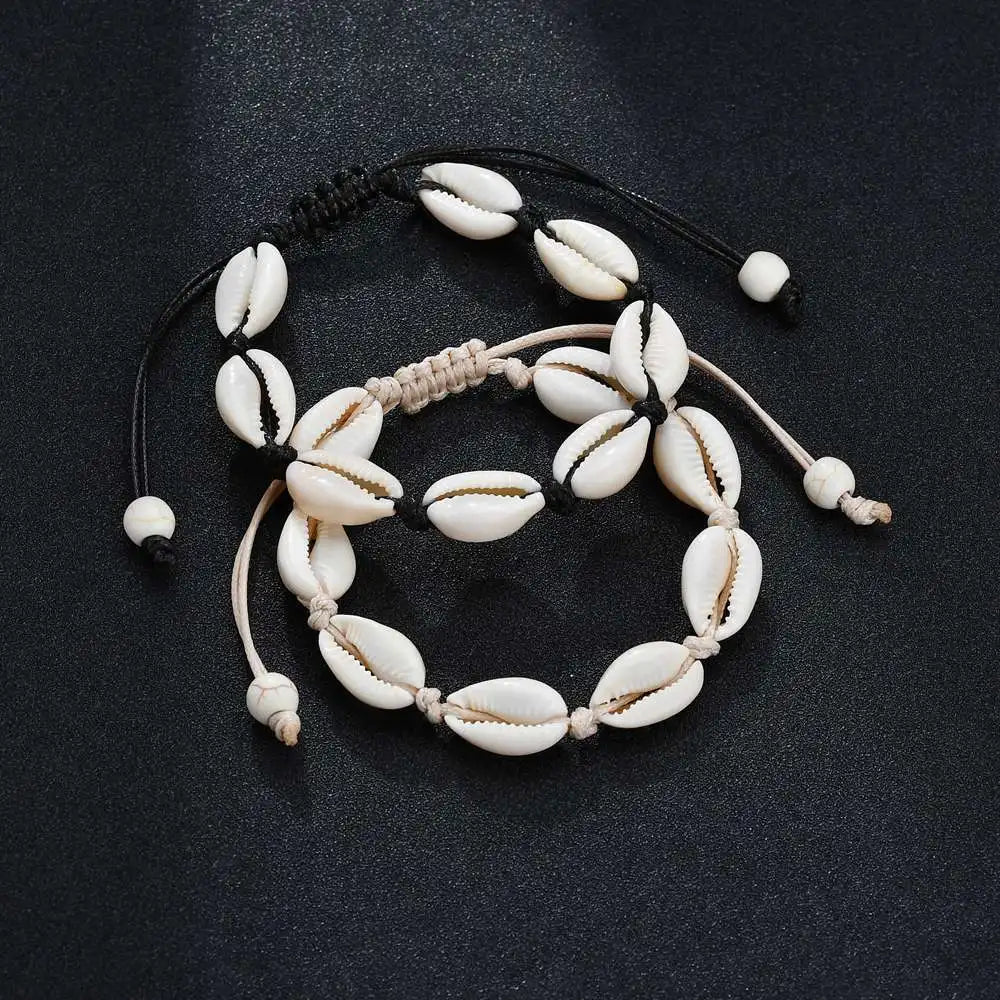 Seashell Charm String Bracelet