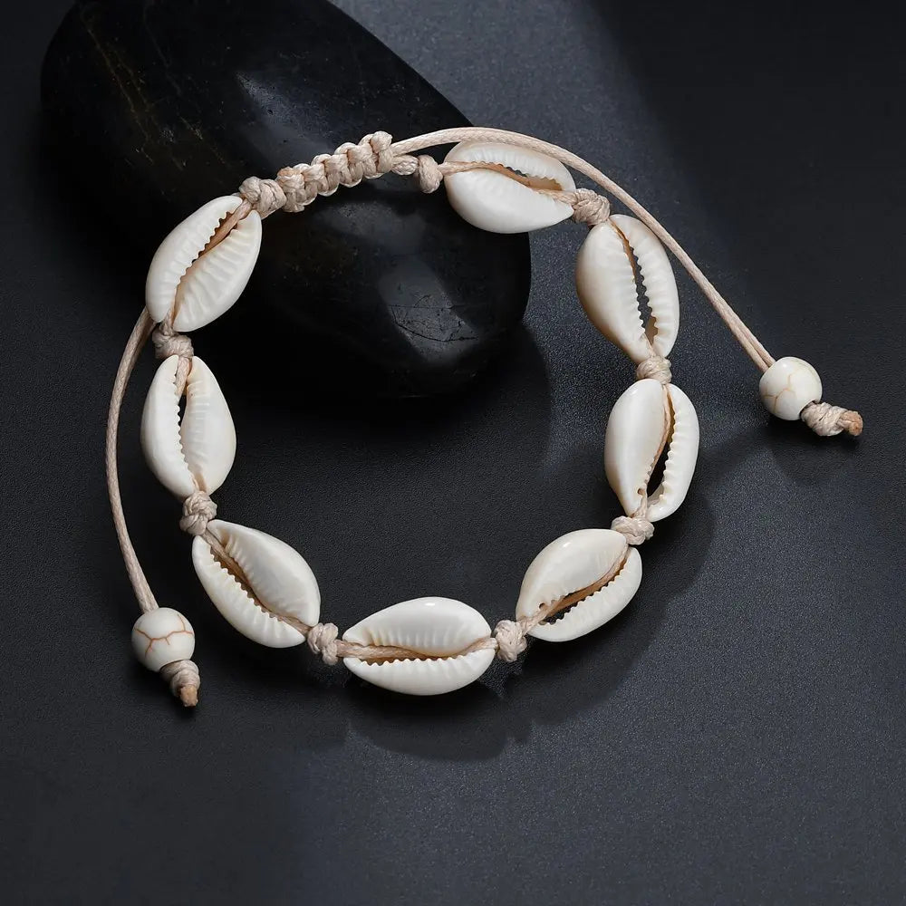 Seashell Charm String Bracelet