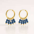 Gold & Blue Stone Earrings 2