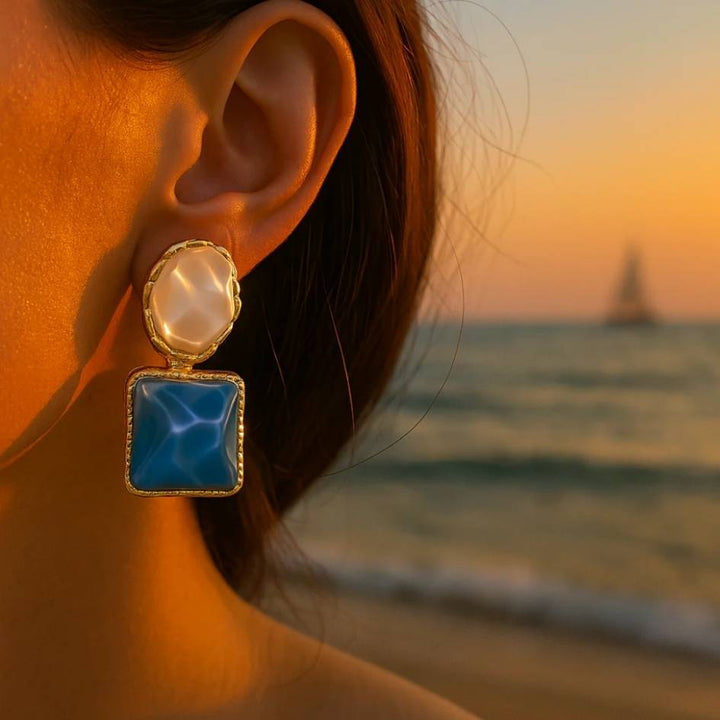 Golden Water Shimmer Earrings