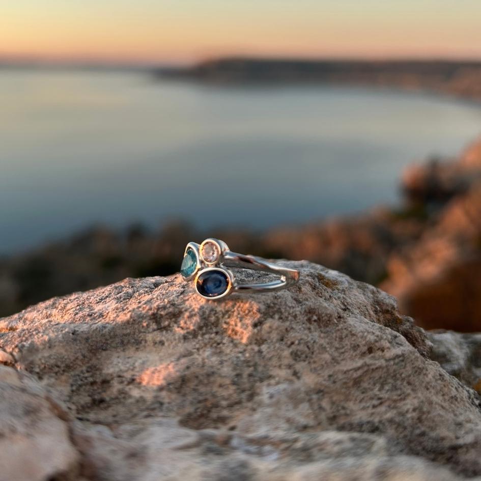 Coastal Shimmer Stone Ring