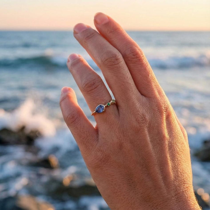 Silver Tide Mark Shell Ring