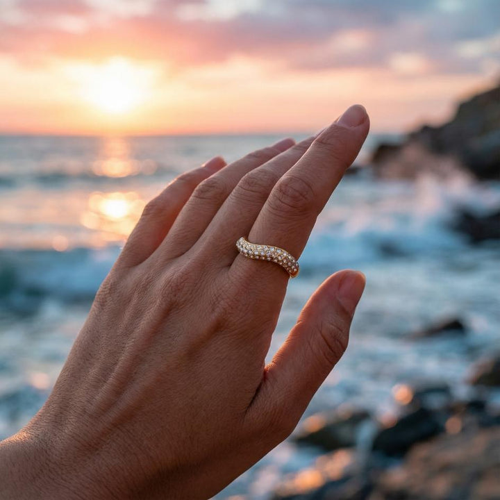 Gold Luminous Tide Ring