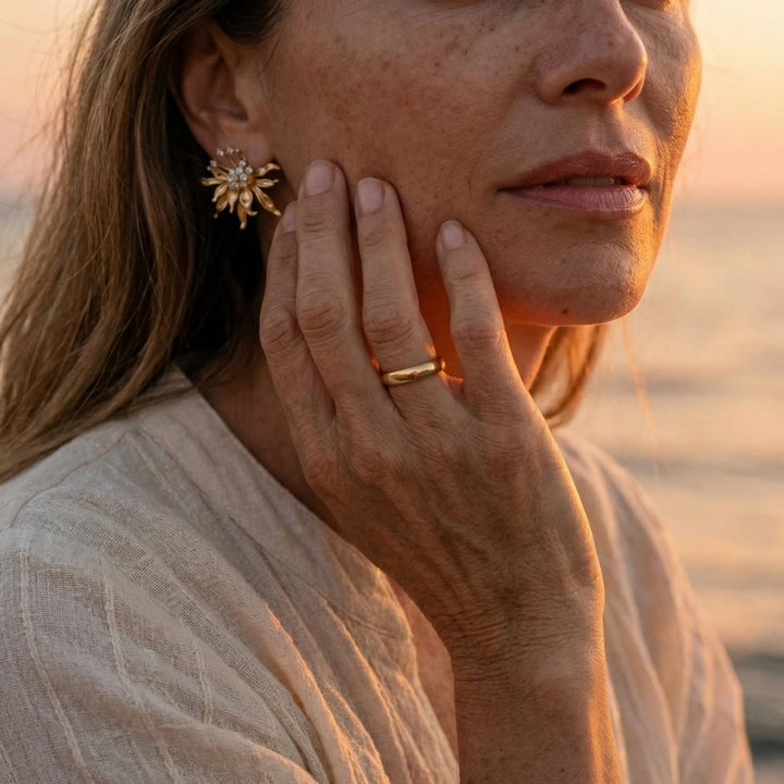 Gold Tidal Bloom Earrings