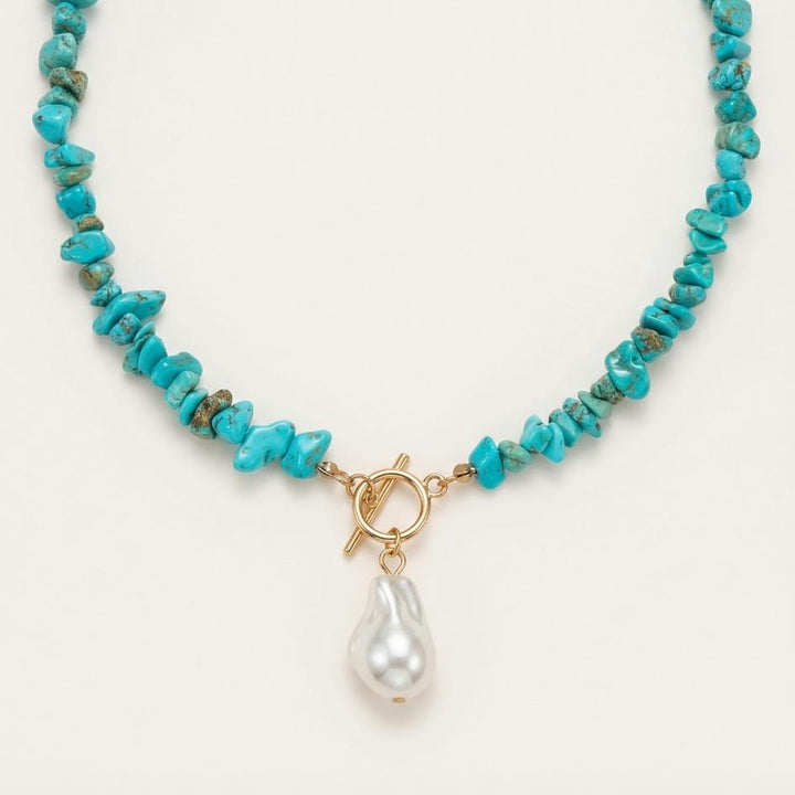Silver Wave Pearl Necklace II