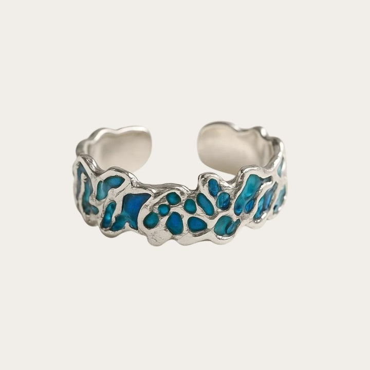 Silver Ocean Tide Ring