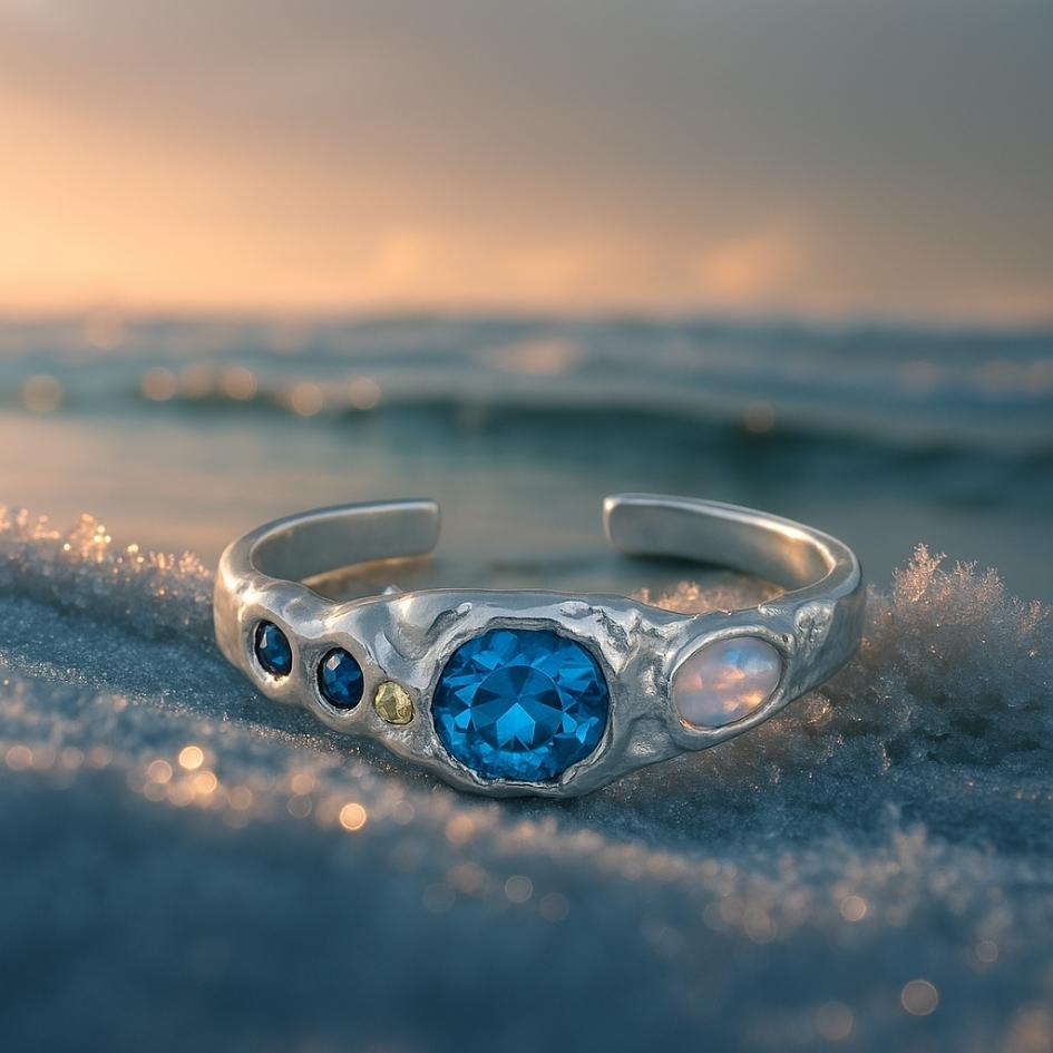 Silver Tide Sparkle Ring