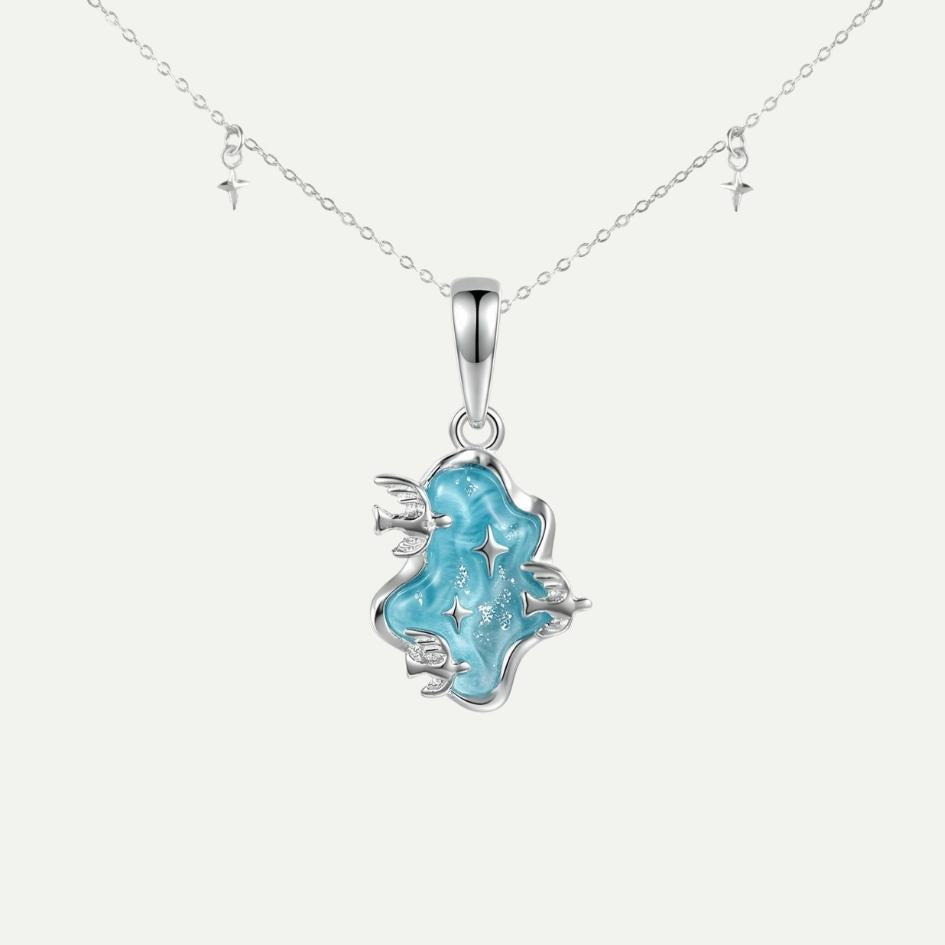 Silver Enamel Sea Constellation Necklace