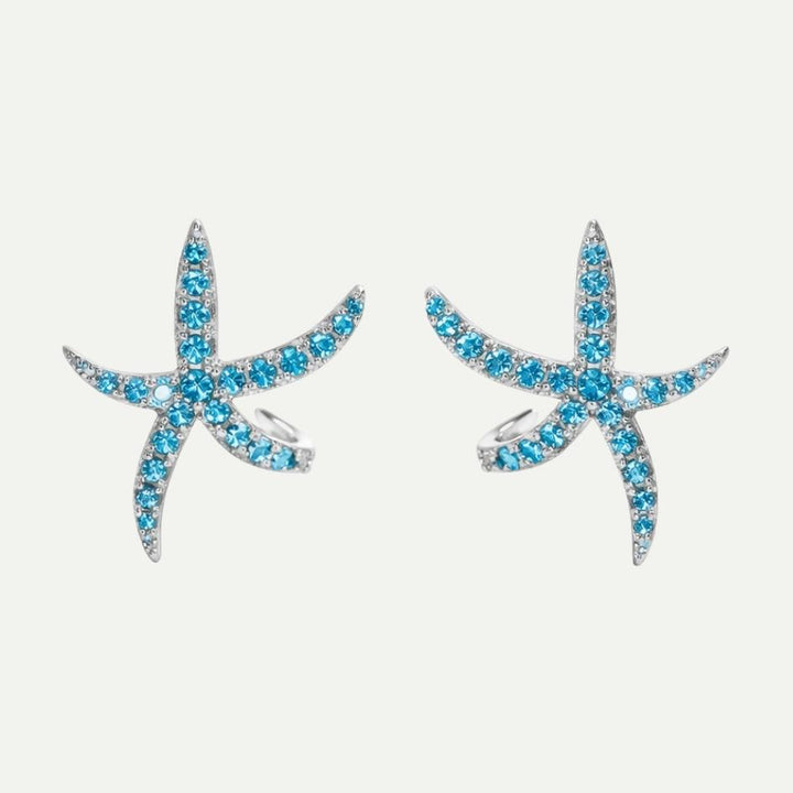 Silver-Tone Tide Starfish Earrings