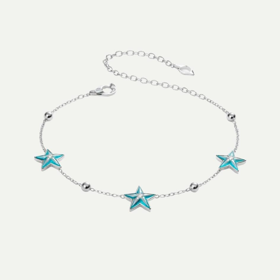 Silver Starfish Trio Bracelet