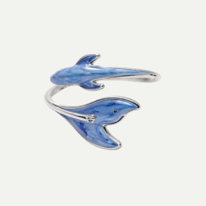 Silver Azure Wave Ring
