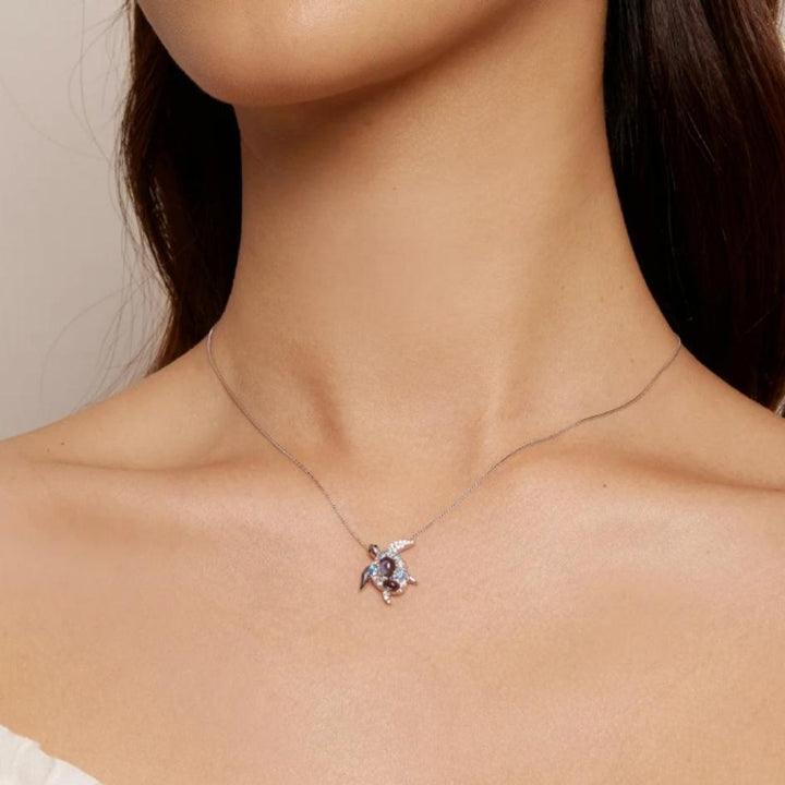 Sterling Silver Ocean Turtle Necklace