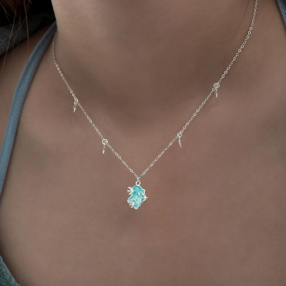 Silver Enamel Sea Constellation Necklace