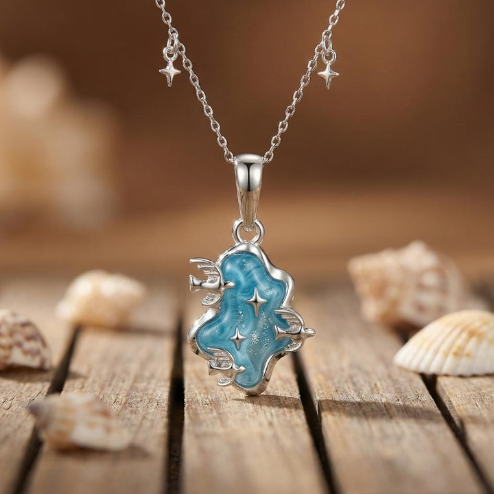 Silver Enamel Sea Constellation Necklace