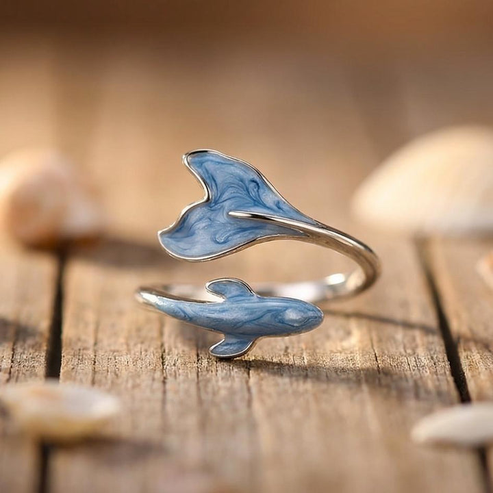 Silver Azure Wave Ring