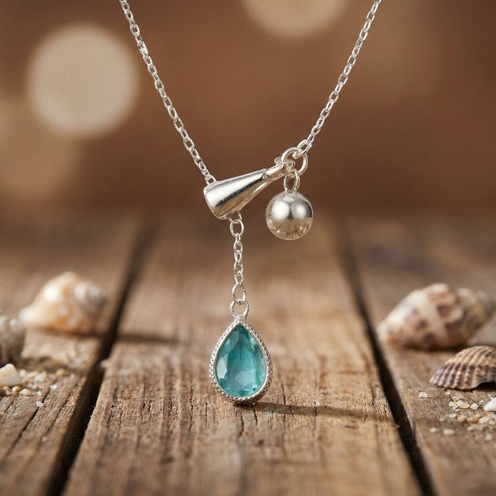 Ocean Drop Zircon Necklace