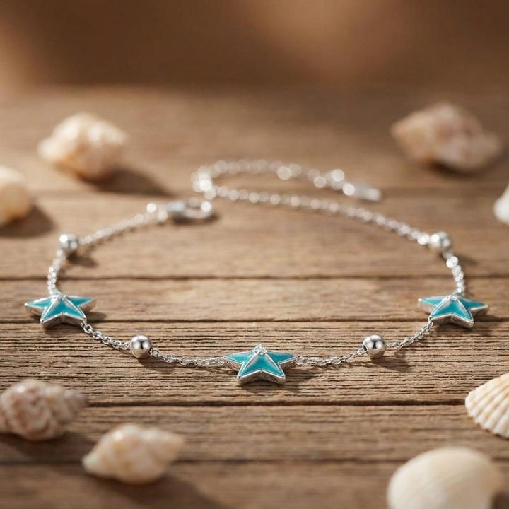 Silver Starfish Trio Bracelet