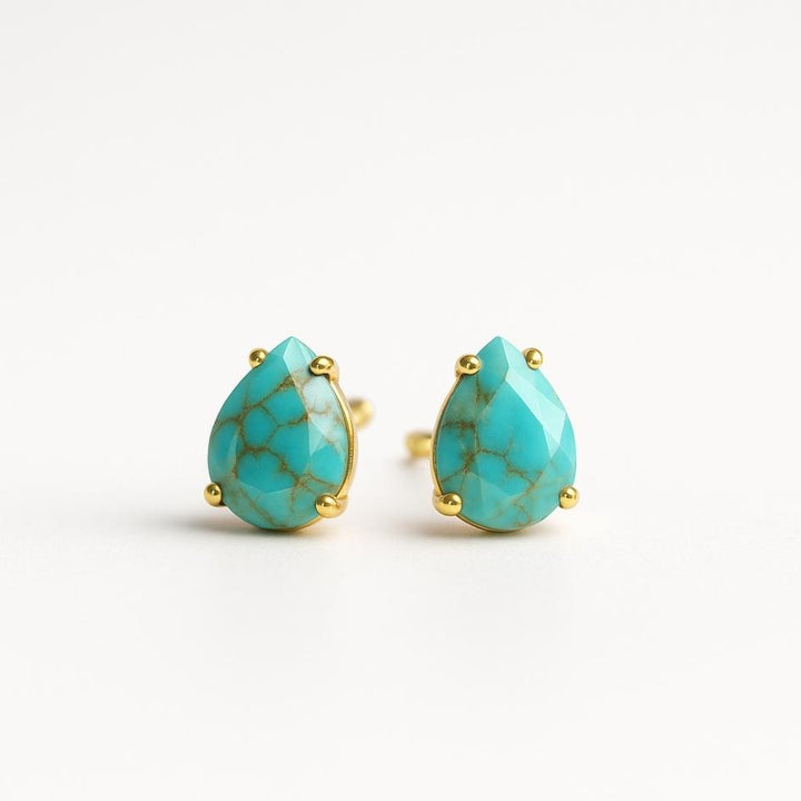 Gold-Tone Azure Drop Earrings