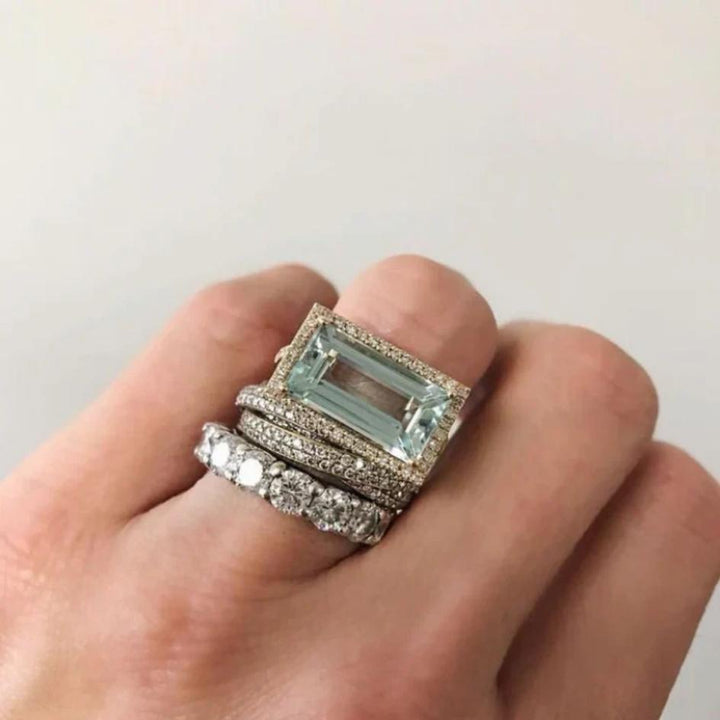 Brilliant Turquoise Ring Set