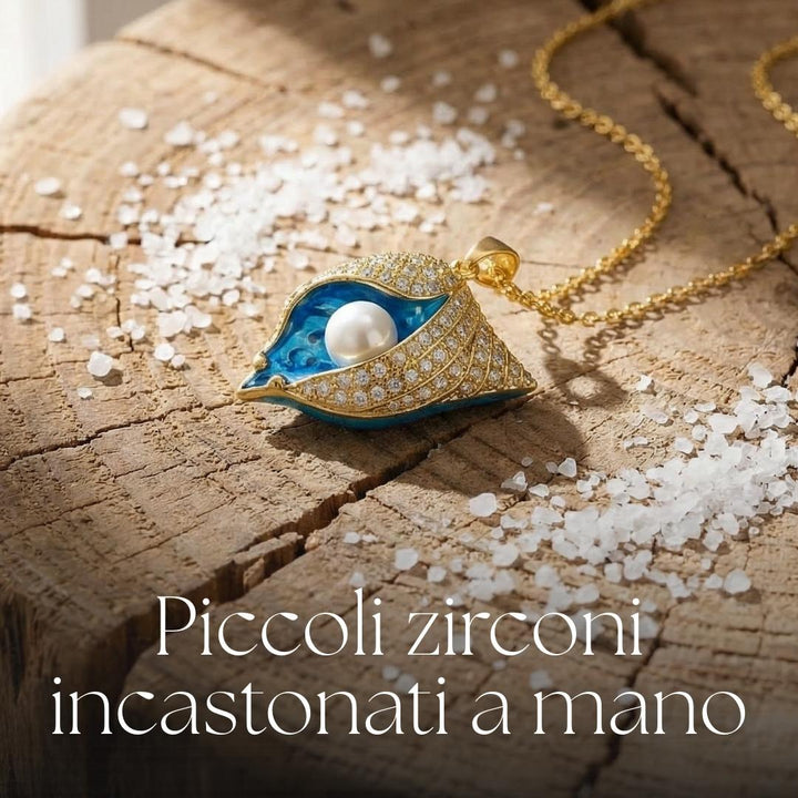 Gilded Tide Shell Pearl Necklace