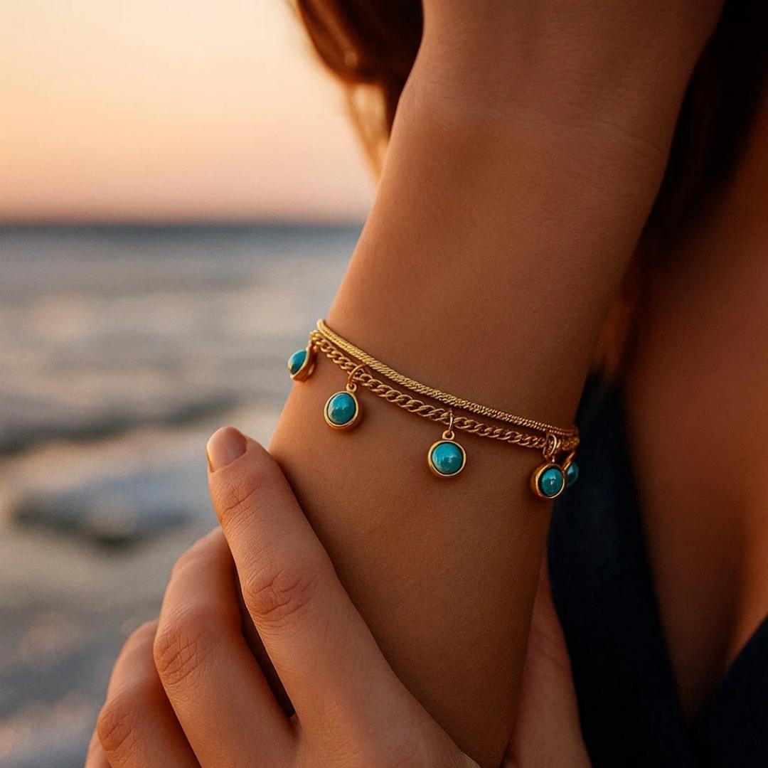 Golden Tide Drops Bracelet