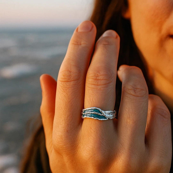 Winter Tide Wave Ring