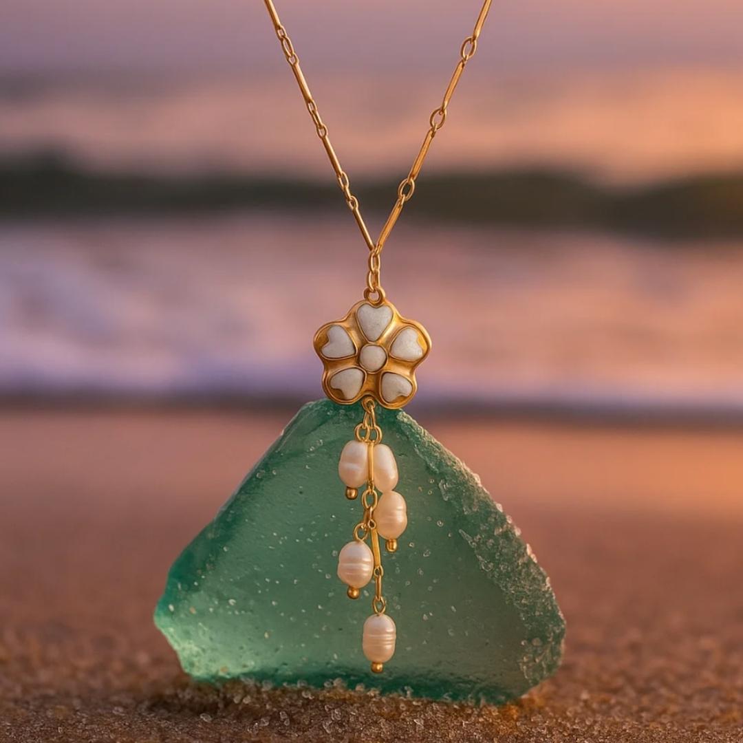 Salt Trail Pearl Bloom Necklace