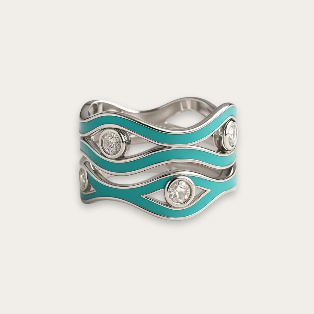 Two-Piece Wave Ring Set