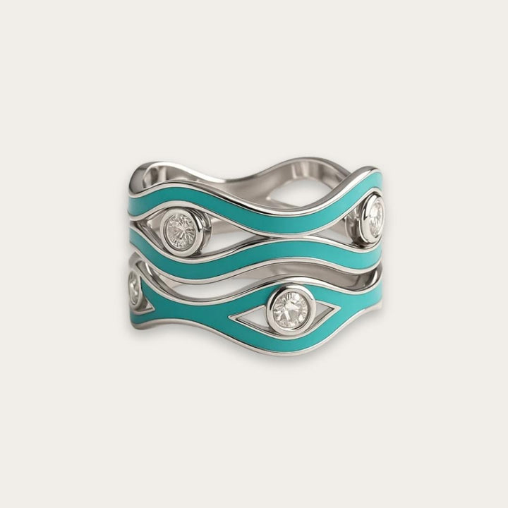Two-Piece Wave Ring Set
