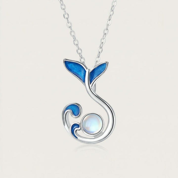 Silver Dancing Tides Pearl Necklace