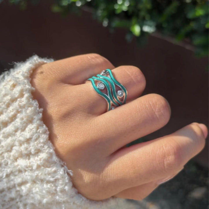 Two-Piece Wave Ring Set
