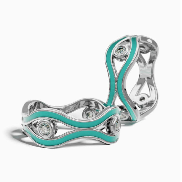 Two-Piece Wave Ring Set