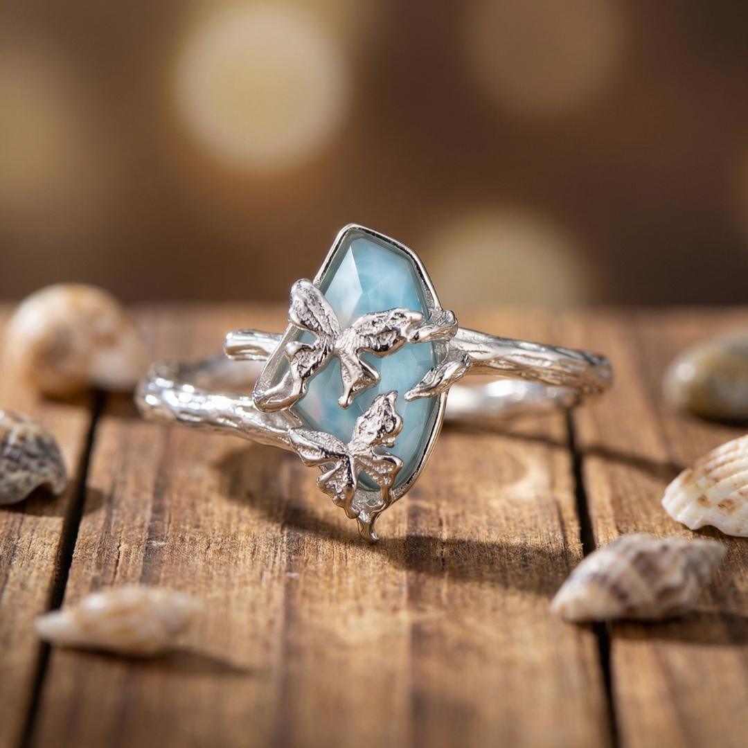 Sterling Silver Tide Garden Zircon Ring
