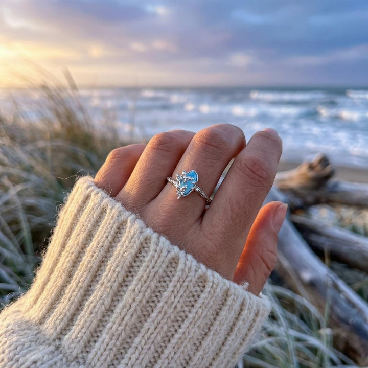 Sterling Silver Tide Garden Zircon Ring