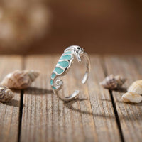 Silver Seahorse Ring