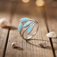Larimar Petal Ring