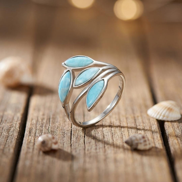 Larimar Petal Ring