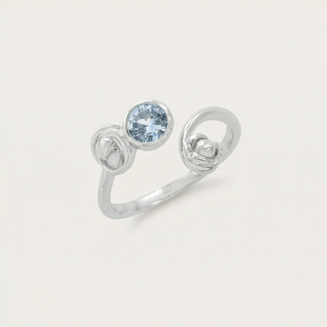 Twisted Zircon Ring
