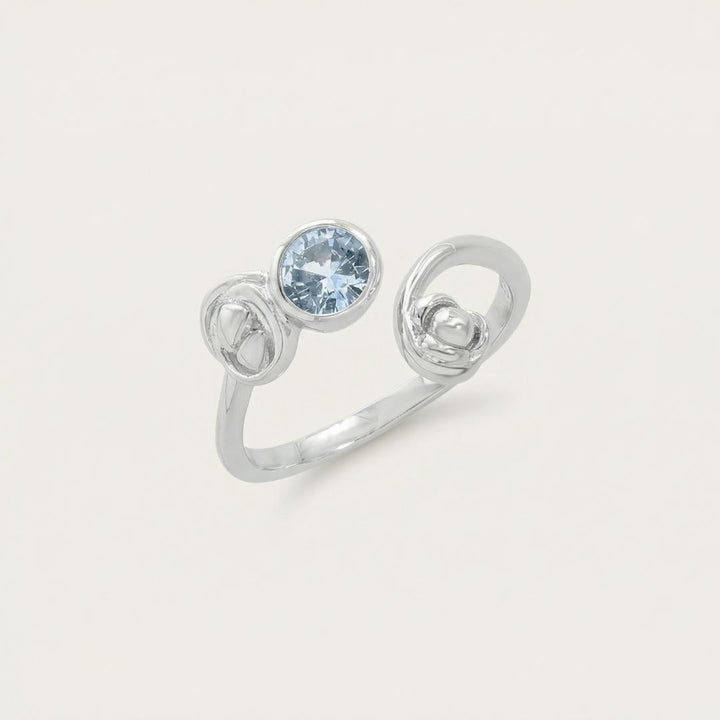 Twisted Zircon Ring