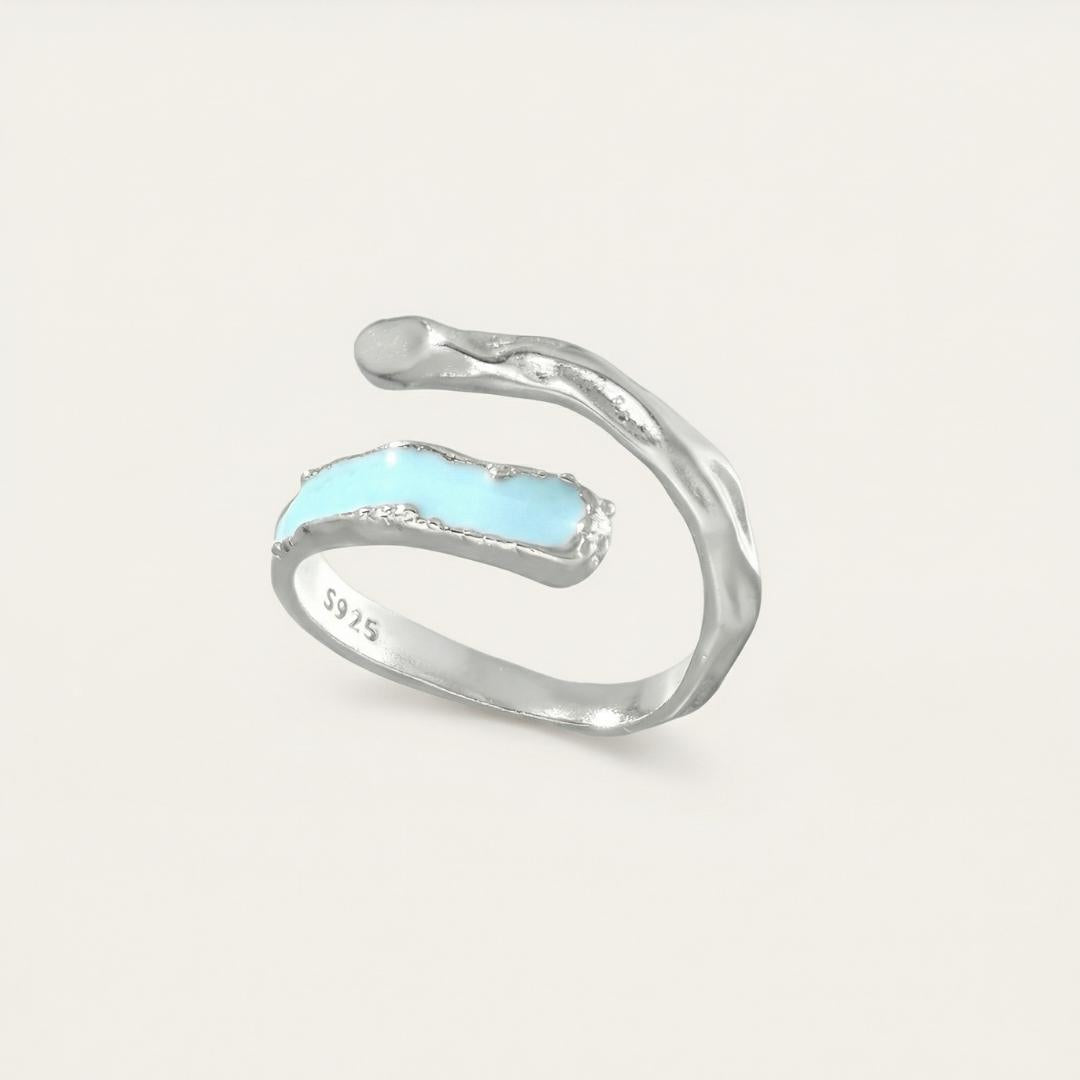 Silver Primordial Wave Ring