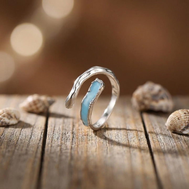 Silver Primordial Wave Ring