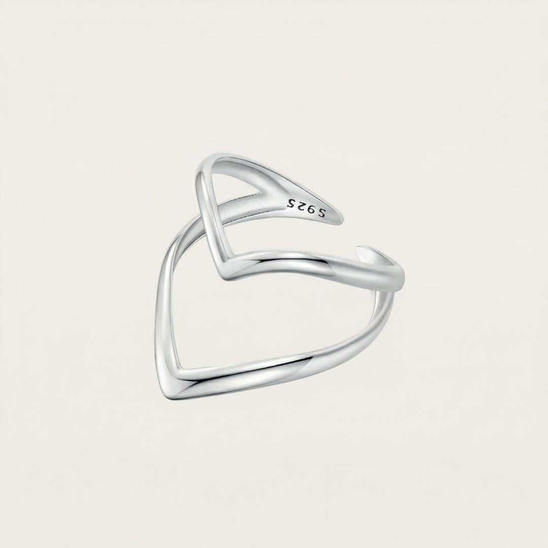 Open Tide Heart Ring