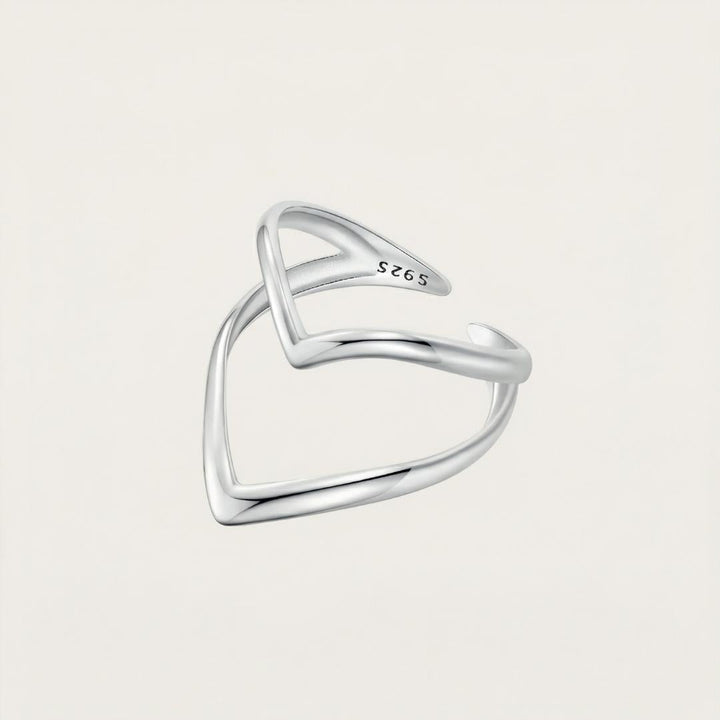 Open Tide Heart Ring