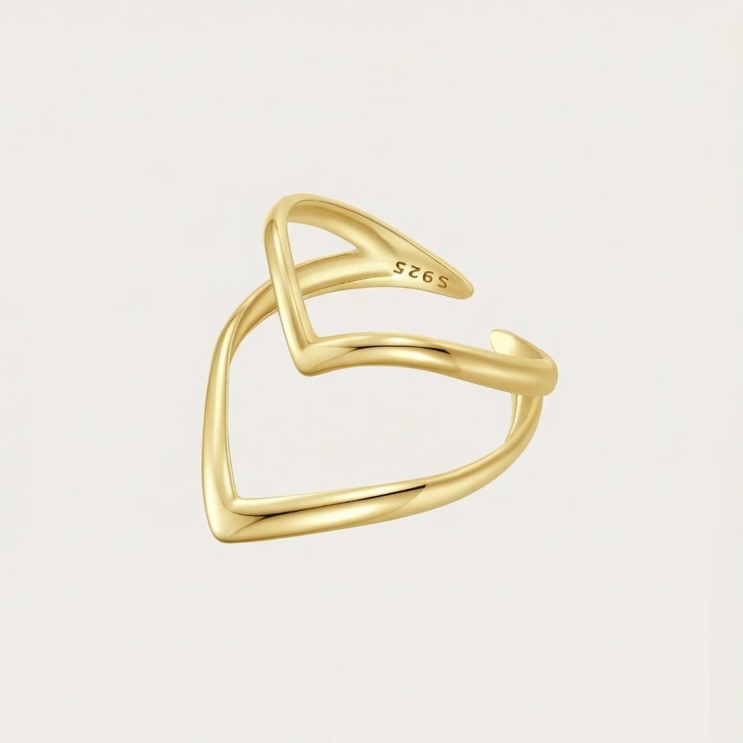 Open Tide Heart Ring