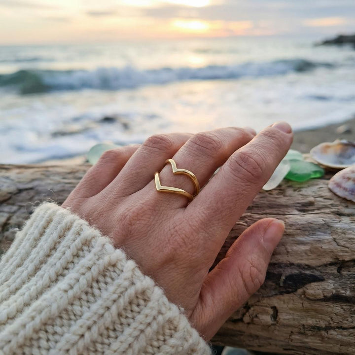 Open Tide Heart Ring